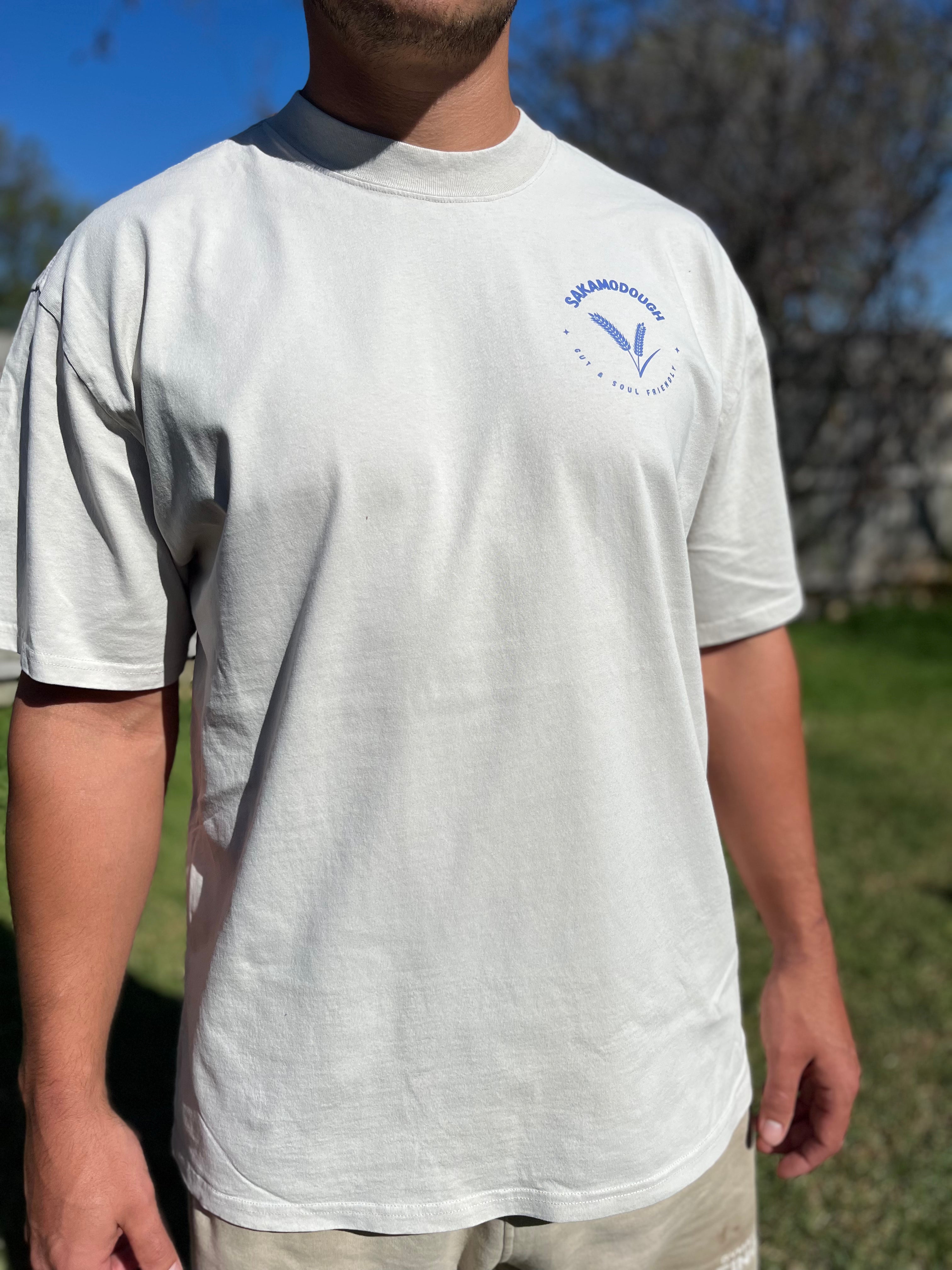 Rising Tide Tee - Beige + Blue